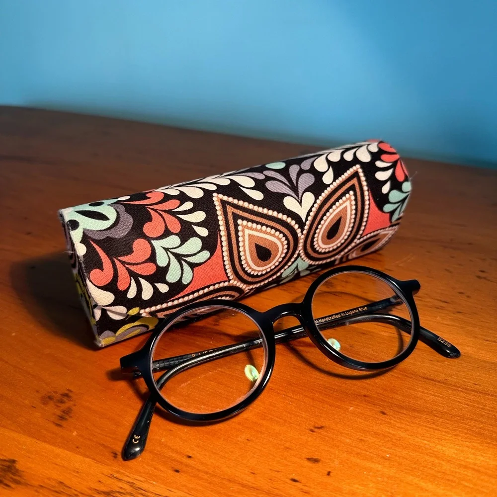 Floral Botanical Paisley Pop Art Vera Bradley Colorful Glasses Case Preppy Happy